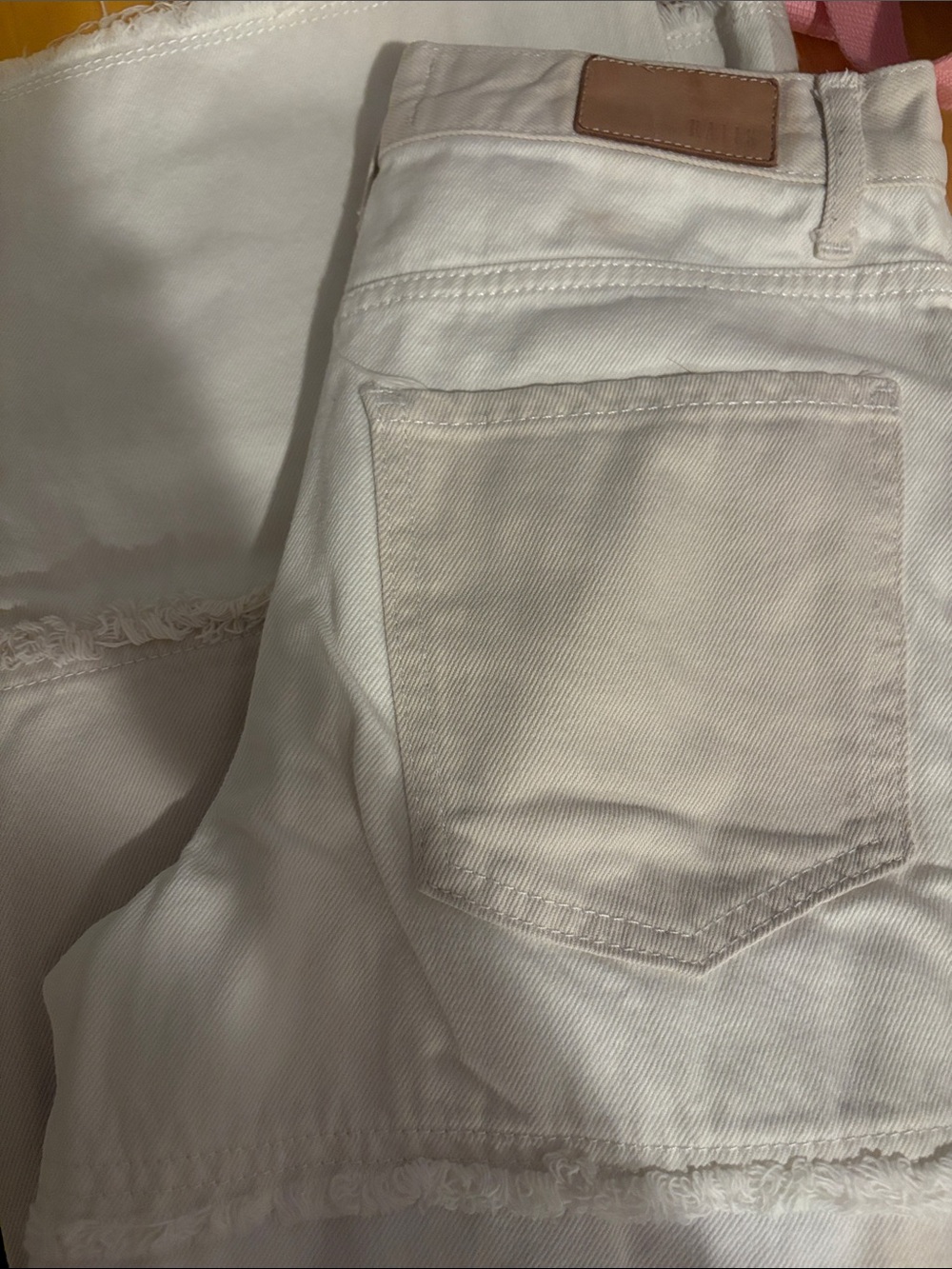 Rails White Denim Jeans with Subtle Multi-Color Logo